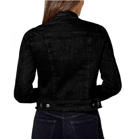 NWT Nine West Black Womens Long Slv Jean Jackets - Picture 2 of 7